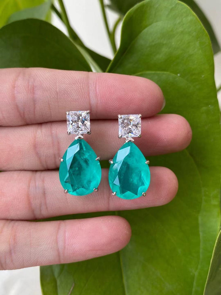 Aqua Drop Earrings