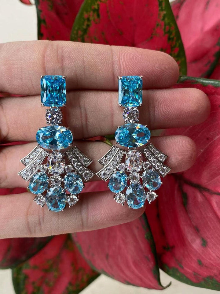 Aquamarine Cascade Earrings