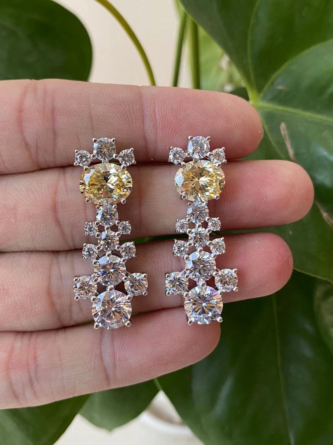 Blossom Crystal Drop Earrings