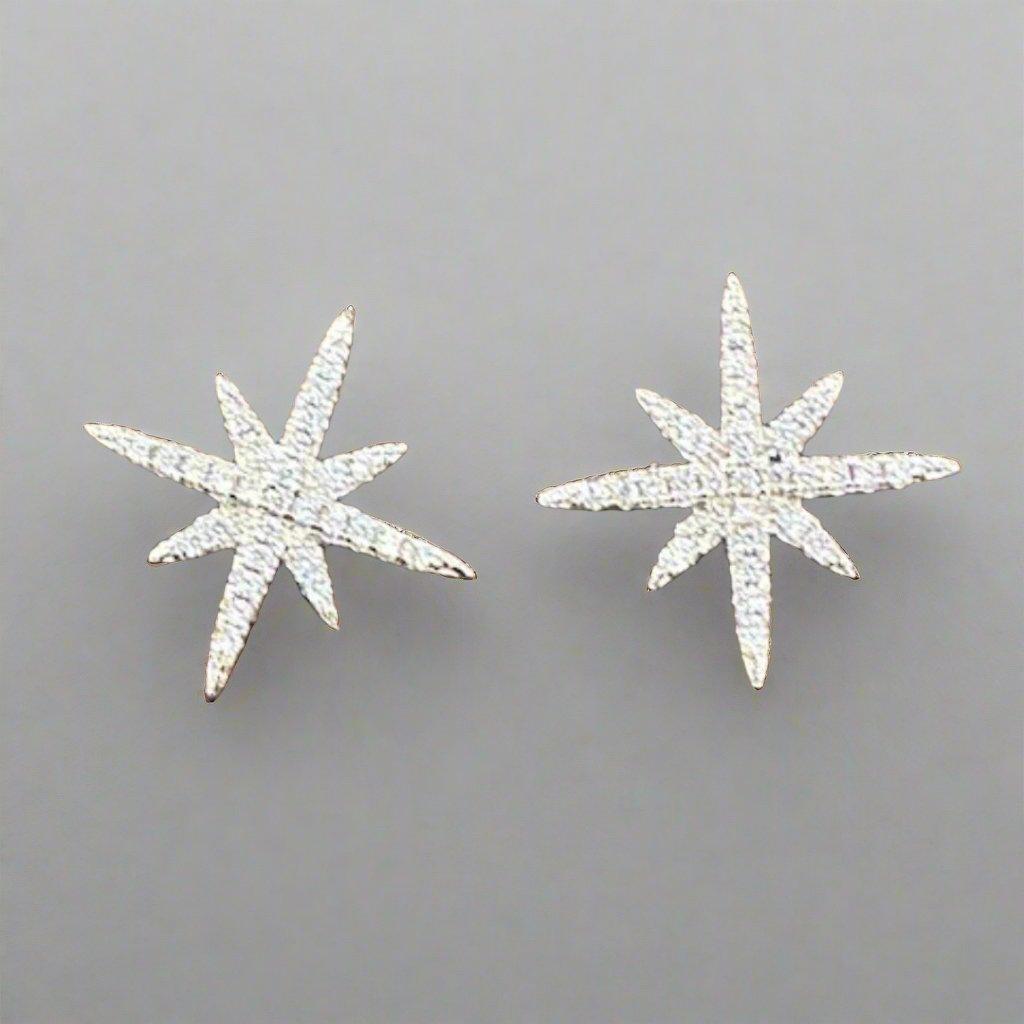Celestial Star Stud Earrings - Modern North Star Design