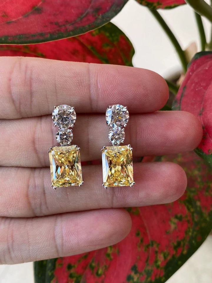 Citrine Crystal Drop Earrings no price