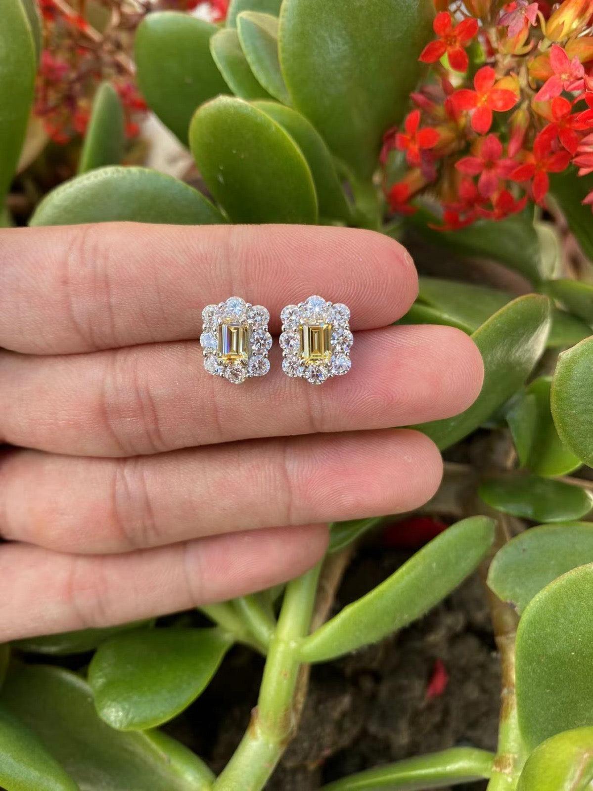 Classic Green Crystal Stud Earrings