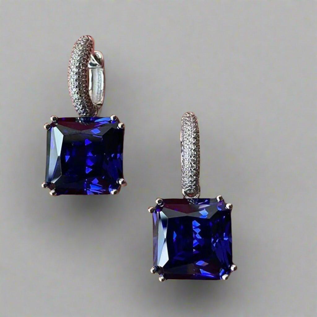 Dramatic Crystal Drop Earrings with Pavé Hook