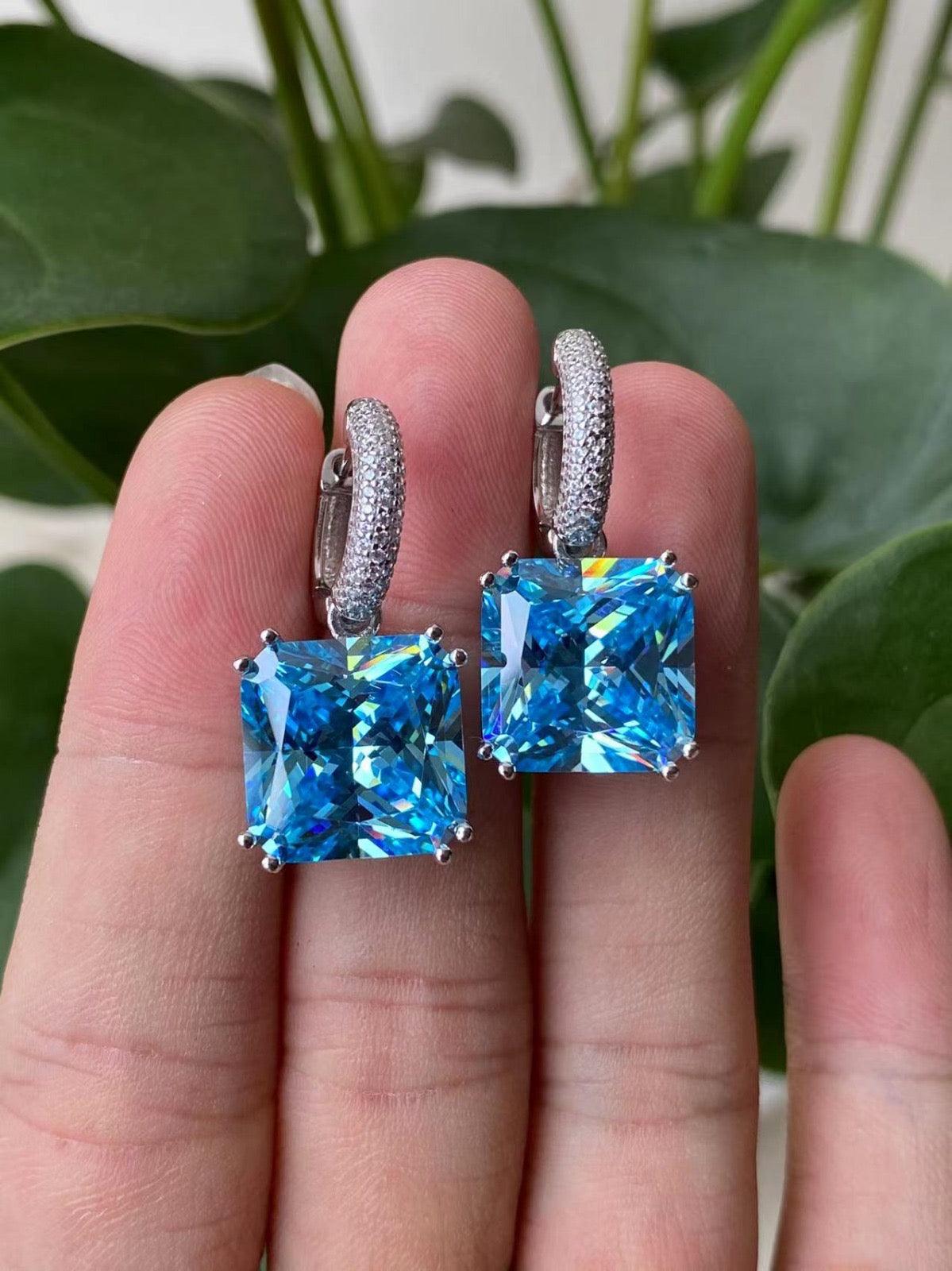 Dramatic Crystal Drop Earrings with Pavé Hook
