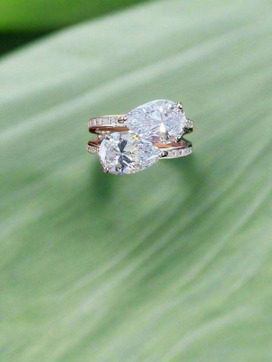 Elegant Dual Gemstone Ring