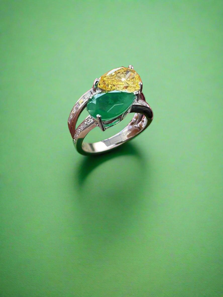 Elegant Dual Gemstone Ring