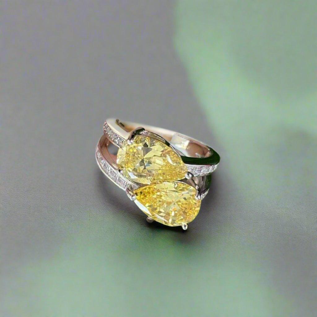 Elegant Dual Gemstone Ring