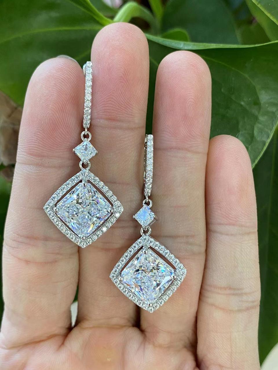 Elegant Yellow Crystal Drop Earrings