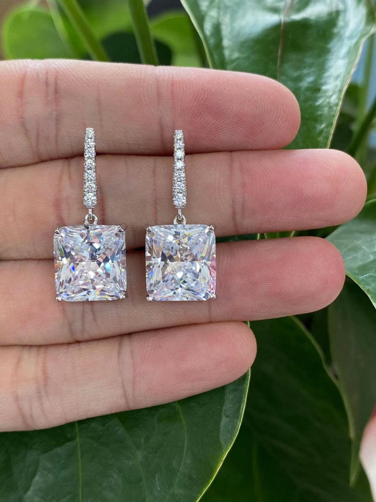 Emerald Crystal Drop Earrings