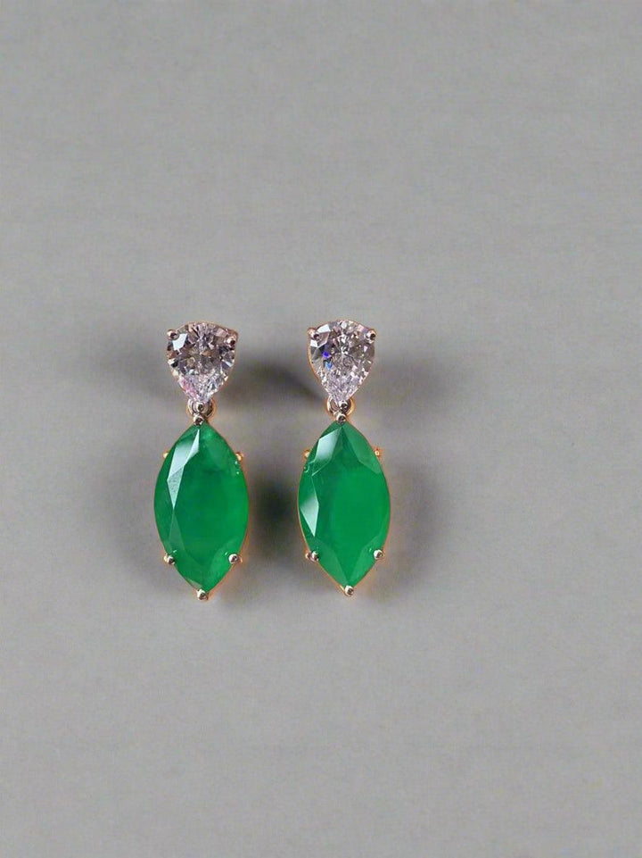 Emerald Marquise Drop Earrings