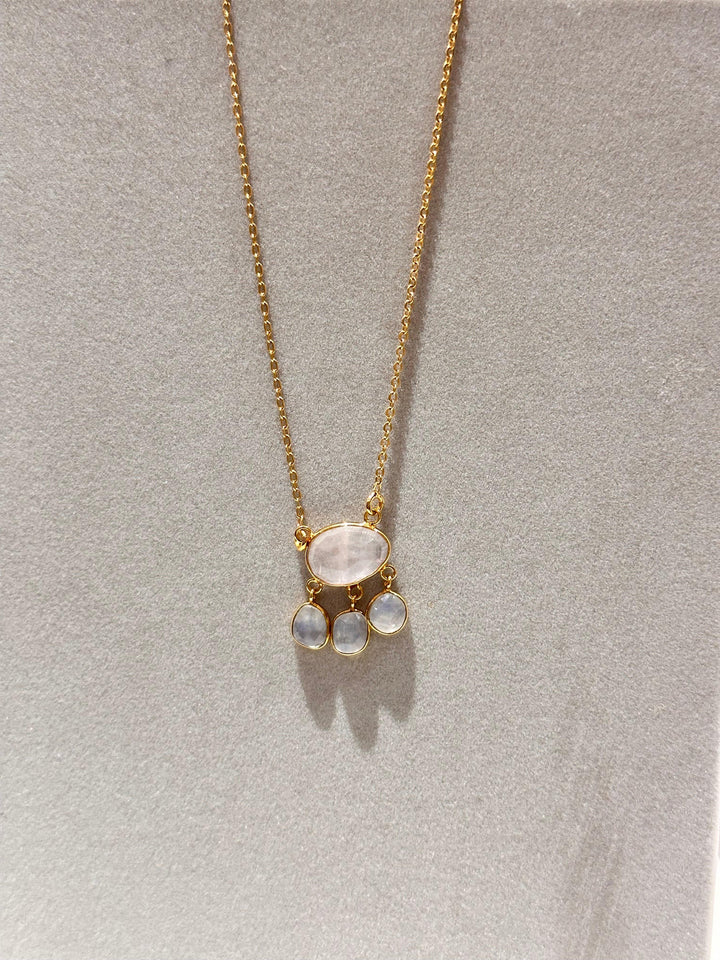 Ethereal Moonstone Cascade Necklace