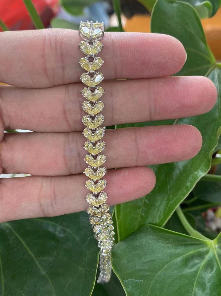 Heart Link Tennis Bracelet