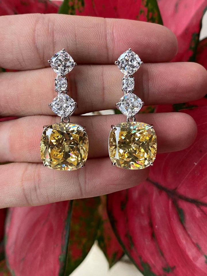 Luxurious Citrine Drop Earrings 
