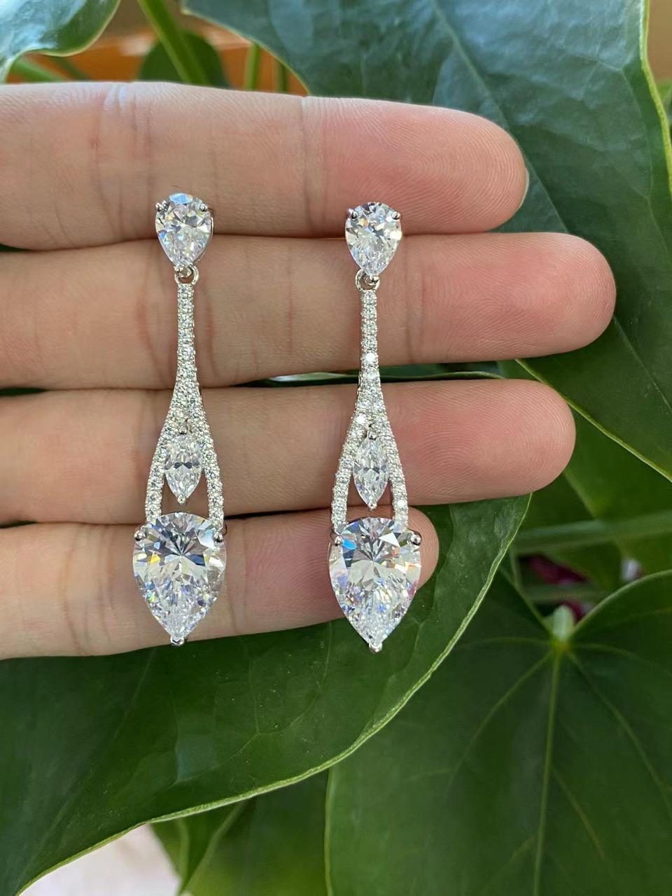 Luxury Yellow Crystal Teardrop Earrings