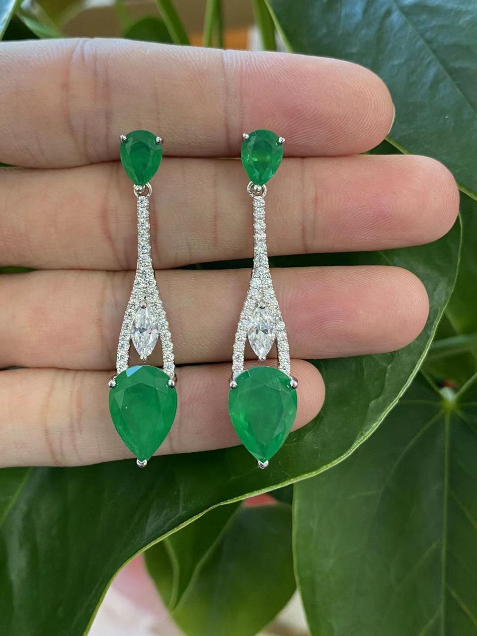 Luxury Yellow Crystal Teardrop Earrings