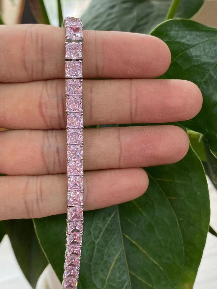 Pink Crystal Tennis Bracelet