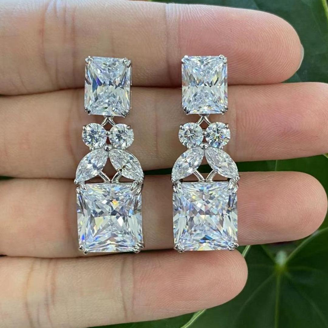 Luxury Triple Square Drop Earrings