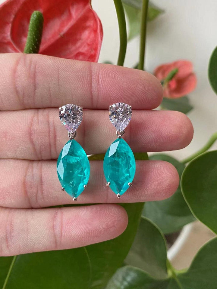 Turquoise Marquise Drop Earrings