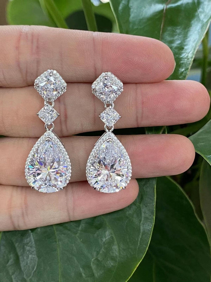 Classic Teardrop Bridal Earrings