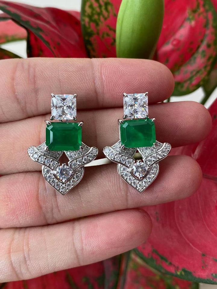 Emerald Green Drop Earrings