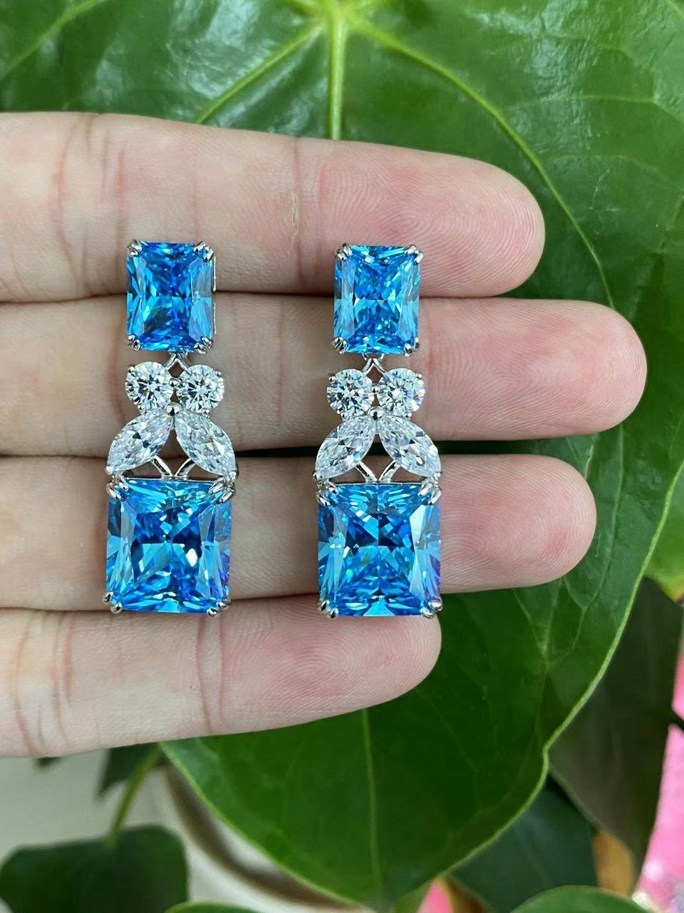 Luxury Triple Square Drop Earrings