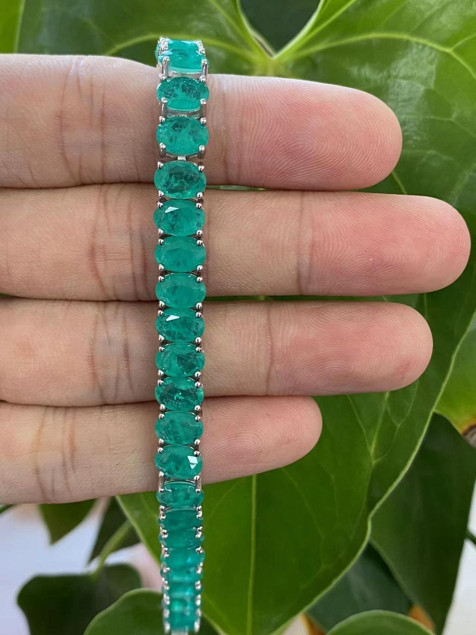 Luxury Emerald Green Crystal Tennis Bracelet