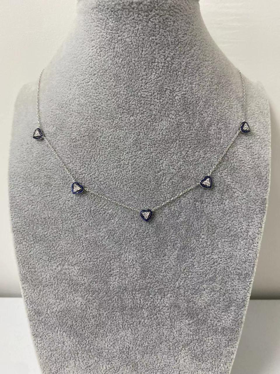 Dainty Triangle Crystal Station Necklace