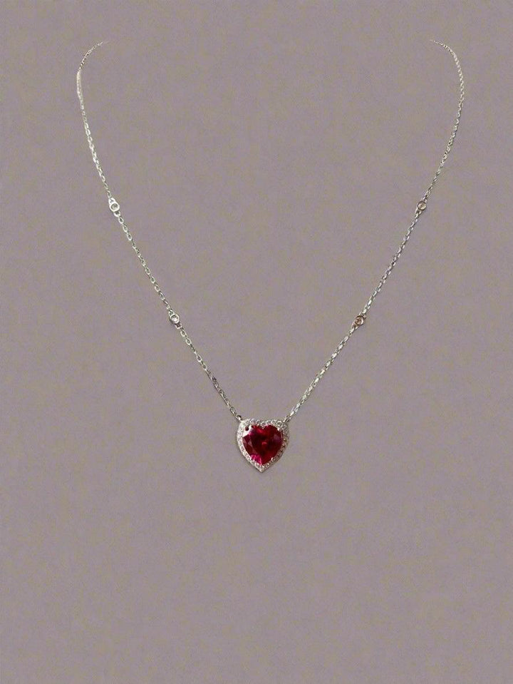 Radiant Heart Crystal Pendant Necklace