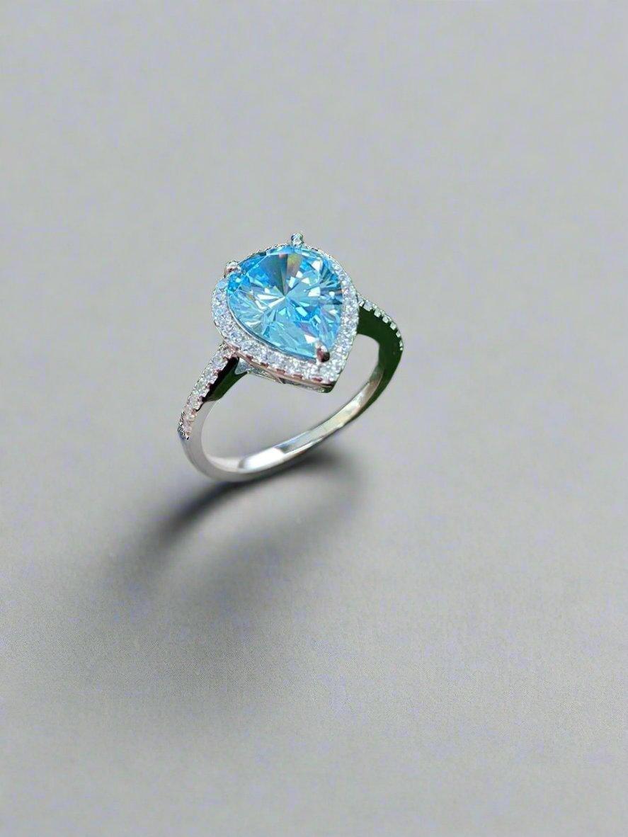 Radiant Yellow Pear Solitaire Ring - Vintage-Inspired Setting