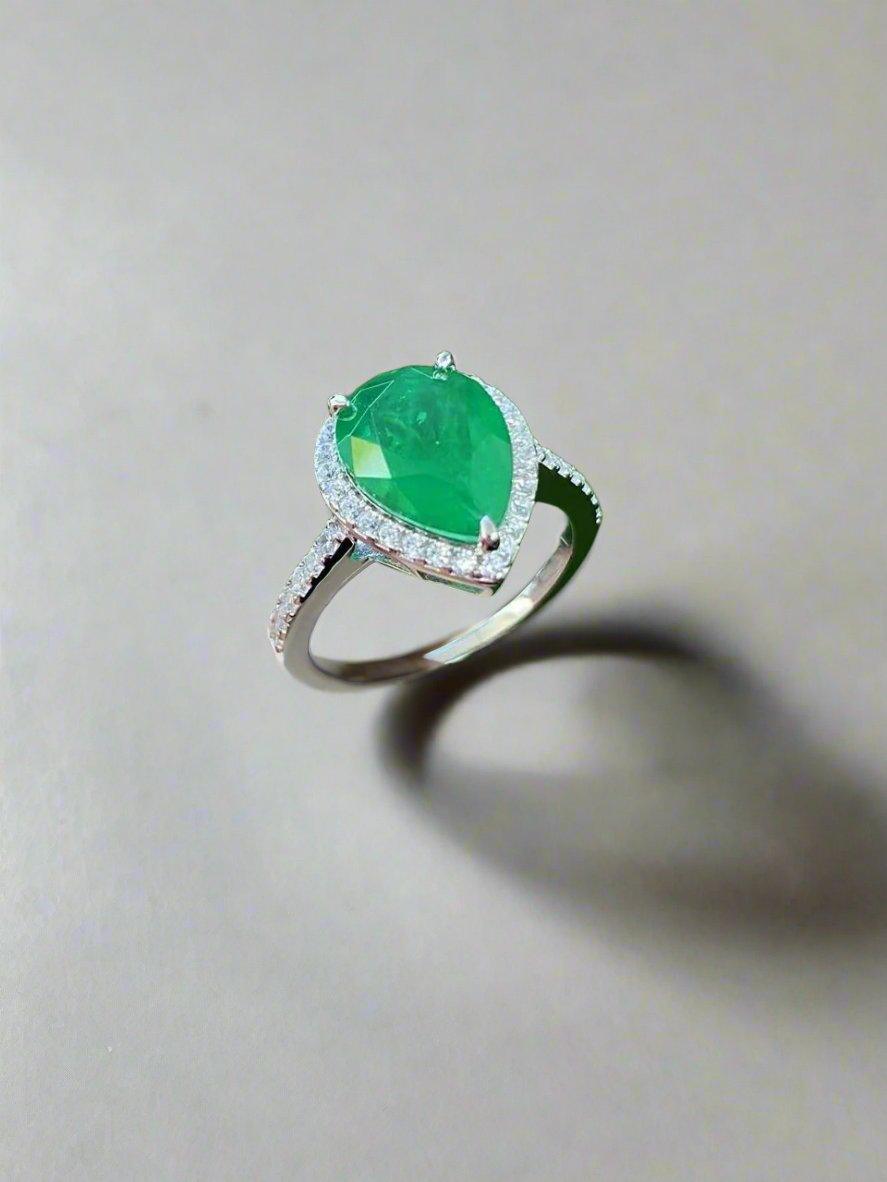 Radiant Yellow Pear Solitaire Ring - Vintage-Inspired Setting