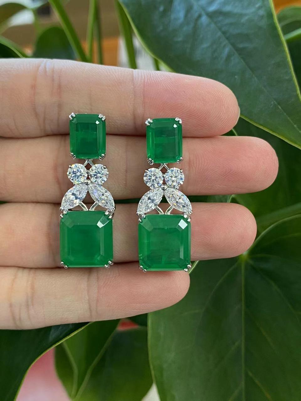 Luxury Triple Square Drop Earrings