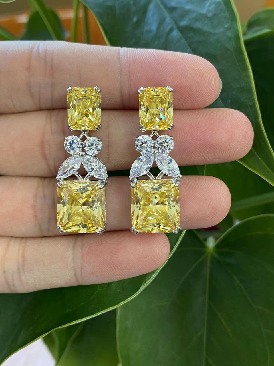 Luxury Triple Square Drop Earrings