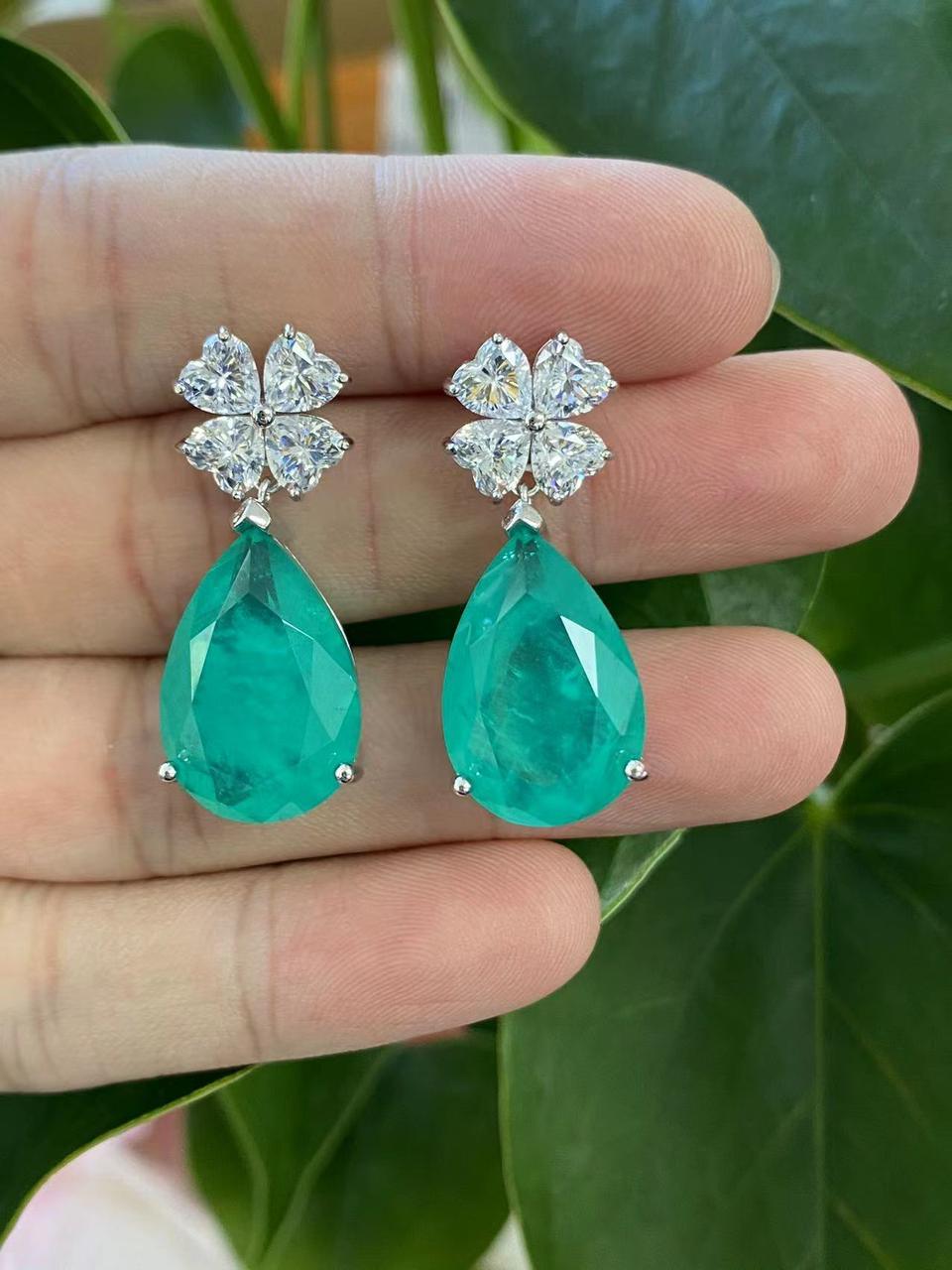 Luxurious Floral Crystal Drop Earrings with Citrine-Yellow Teardrops