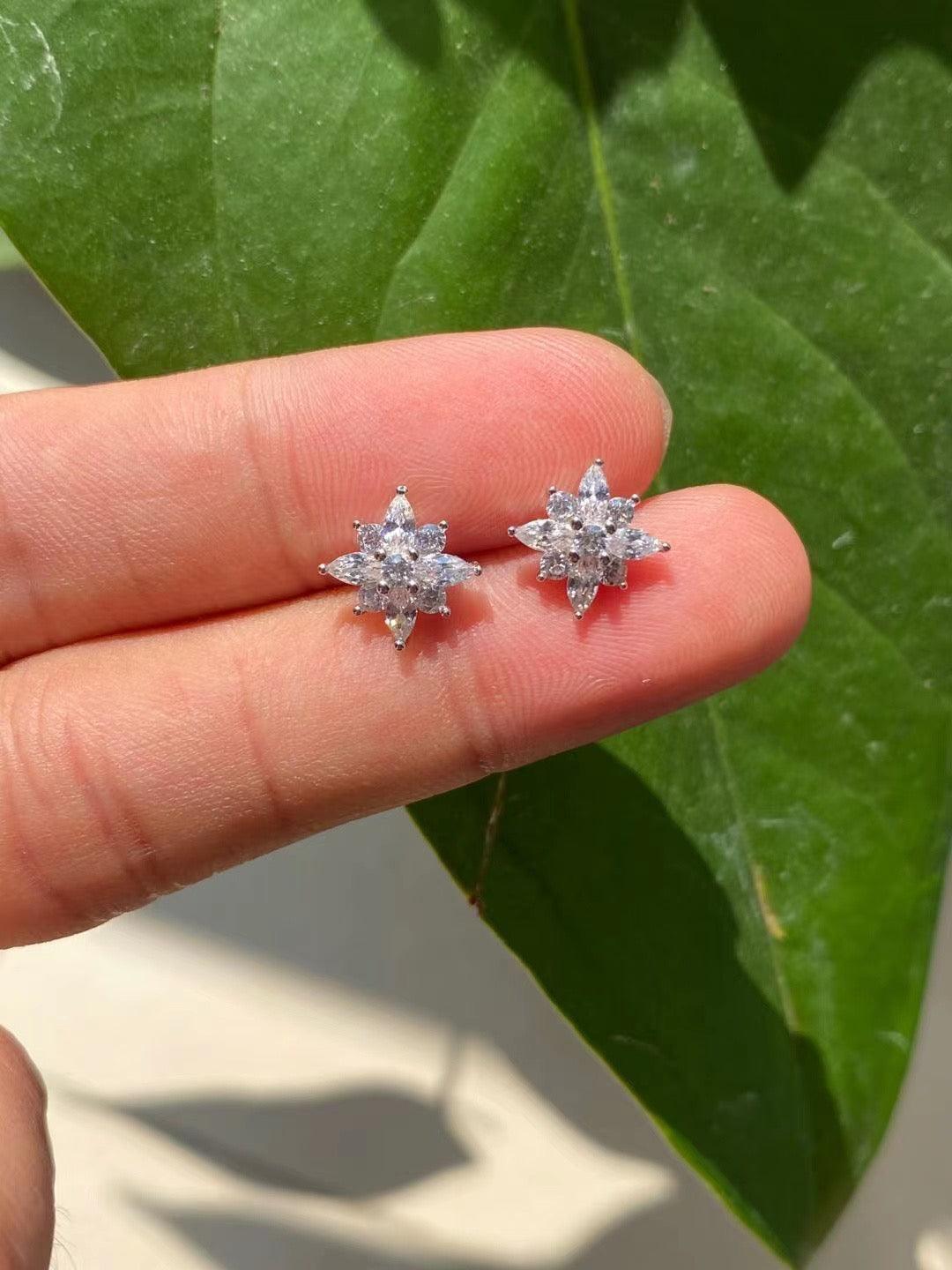 Starburst Crystal Stud Earrings